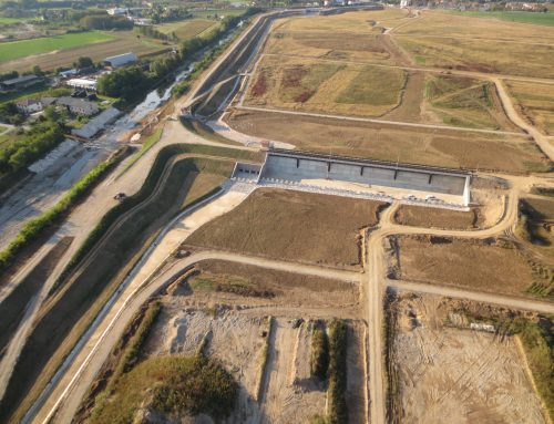 Protection of Vicenza city against floods: design and construction of a flood retention basin